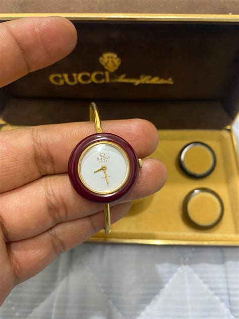 gucci watch multi bezel|gucci vintage watch changeable bezel.